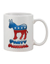 Democratic Party Animal Print 11 oz Coffee Mug - TooLoud-11 OZ Coffee Mug-TooLoud-White-Davson Sales