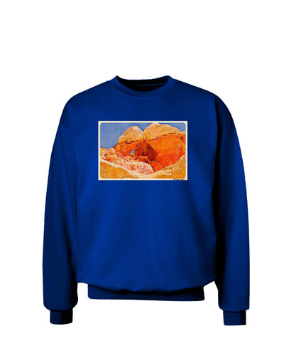 Desert Landscape Watercolor Adult Dark Sweatshirt-Sweatshirts-TooLoud-Deep-Royal-Blue-Small-Davson Sales