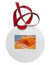 Desert Landscape Watercolor Circular Metal Ornament-Ornament-TooLoud-White-Davson Sales