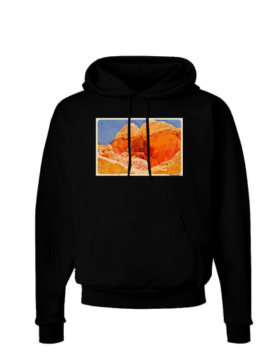 Desert Landscape Watercolor Dark Hoodie Sweatshirt-Hoodie-TooLoud-Black-Small-Davson Sales