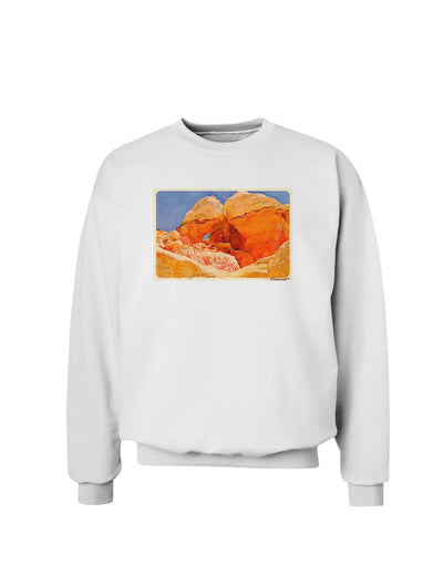 Desert Landscape Watercolor Sweatshirt-Sweatshirts-TooLoud-White-Small-Davson Sales