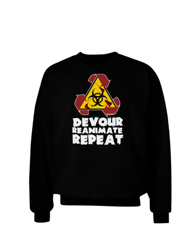 Devour Reanimate Repeat Adult Dark Sweatshirt by TooLoud-Sweatshirts-TooLoud-Black-Small-Davson Sales