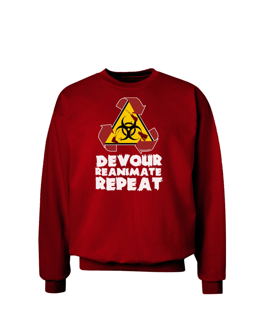 Devour Reanimate Repeat Adult Dark Sweatshirt by TooLoud-Sweatshirts-TooLoud-Black-Small-Davson Sales