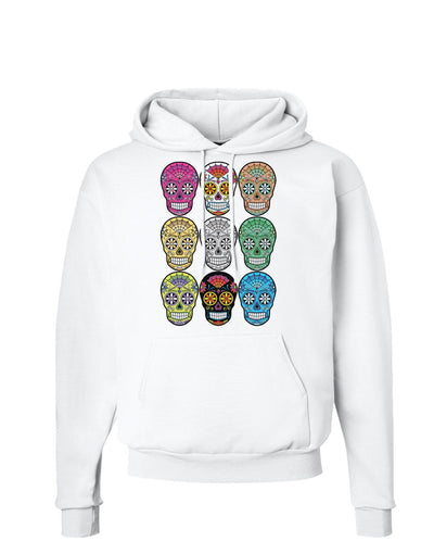 Dia de los Muertos Calaveras Sugar Skulls Hoodie Sweatshirt-Hoodie-TooLoud-White-Small-Davson Sales