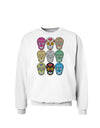 Dia de los Muertos Calaveras Sugar Skulls Sweatshirt-Sweatshirts-TooLoud-White-Small-Davson Sales