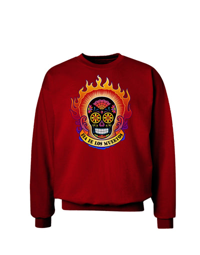 Dia de los Muertos Sacred Calavera Day of the Dead Adult Dark Sweatshirt-Sweatshirts-TooLoud-Deep-Red-Small-Davson Sales