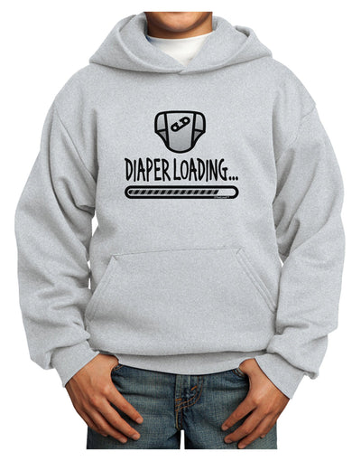 Diaper Loading Youth Hoodie Pullover Sweatshirt-Youth Hoodie-TooLoud-Ash-XS-Davson Sales