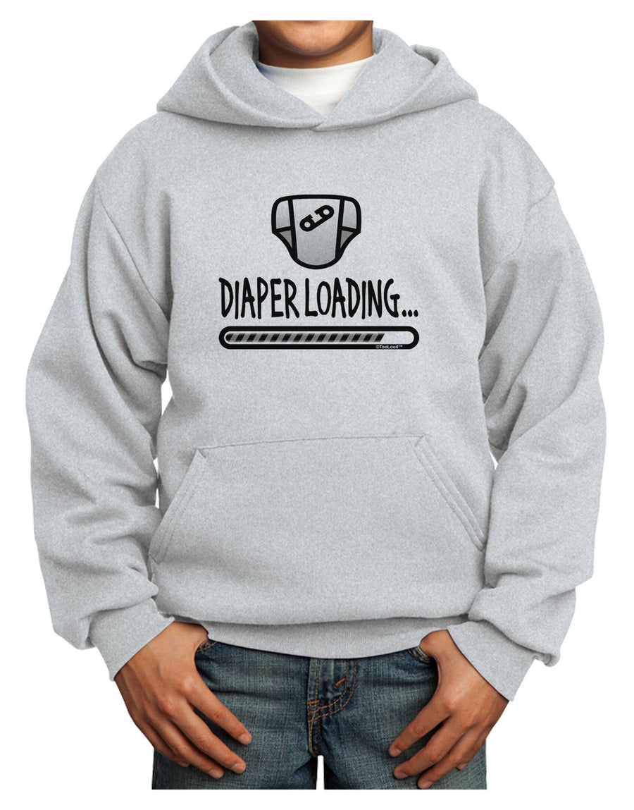 Diaper Loading Youth Hoodie Pullover Sweatshirt-Youth Hoodie-TooLoud-White-XS-Davson Sales