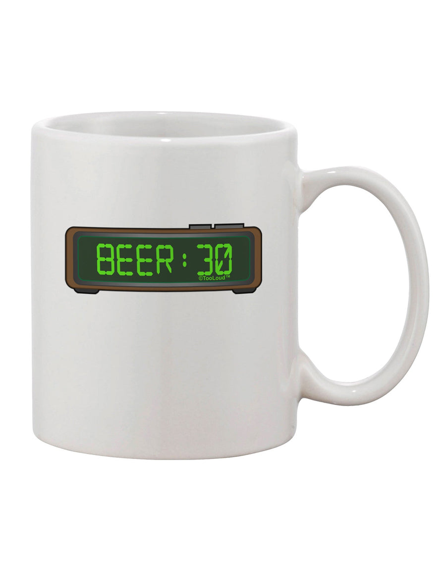 Digital Clock Printed 11 oz Coffee Mug - Expertly Crafted Drinkware by TooLoud-11 OZ Coffee Mug-TooLoud-White-Davson Sales