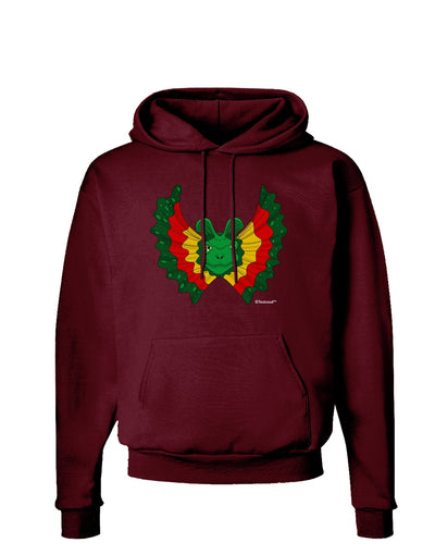 Dilophosaurus Design - Color Dark Hoodie Sweatshirt by TooLoud-Hoodie-TooLoud-Maroon-Small-Davson Sales