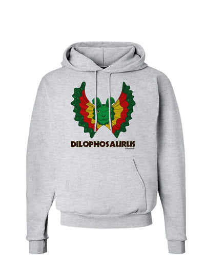 Dilophosaurus Design - Color - Text Hoodie Sweatshirt by TooLoud-Hoodie-TooLoud-AshGray-Small-Davson Sales