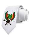 Dilophosaurus Design - Spit Printed White Necktie by TooLoud