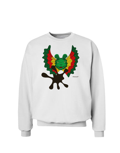 Dilophosaurus Design - Spit Sweatshirt by TooLoud-Sweatshirts-TooLoud-White-Small-Davson Sales