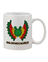 Dilophosaurus Inspired - Vibrant Color - Custom Text Printed 11 oz Coffee Mug by TooLoud-11 OZ Coffee Mug-TooLoud-White-Davson Sales