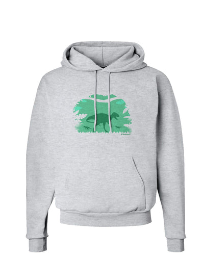 Dinosaur Silhouettes - Jungle Hoodie Sweatshirt by TooLoud-Hoodie-TooLoud-AshGray-Small-Davson Sales