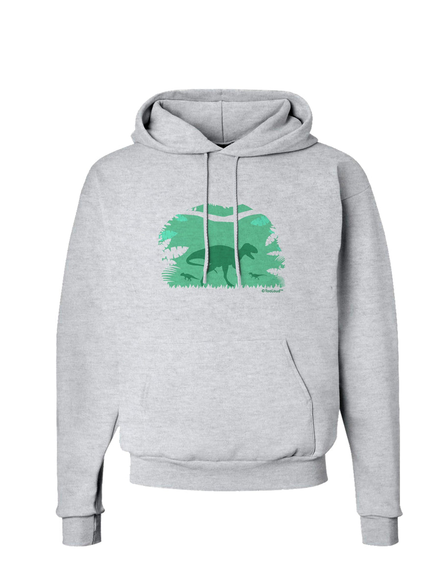 Dinosaur Silhouettes - Jungle Hoodie Sweatshirt by TooLoud-Hoodie-TooLoud-White-Small-Davson Sales