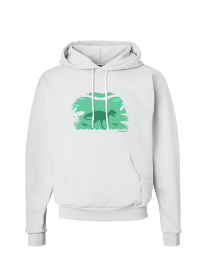 Dinosaur Silhouettes - Jungle Hoodie Sweatshirt by TooLoud-Hoodie-TooLoud-White-Small-Davson Sales