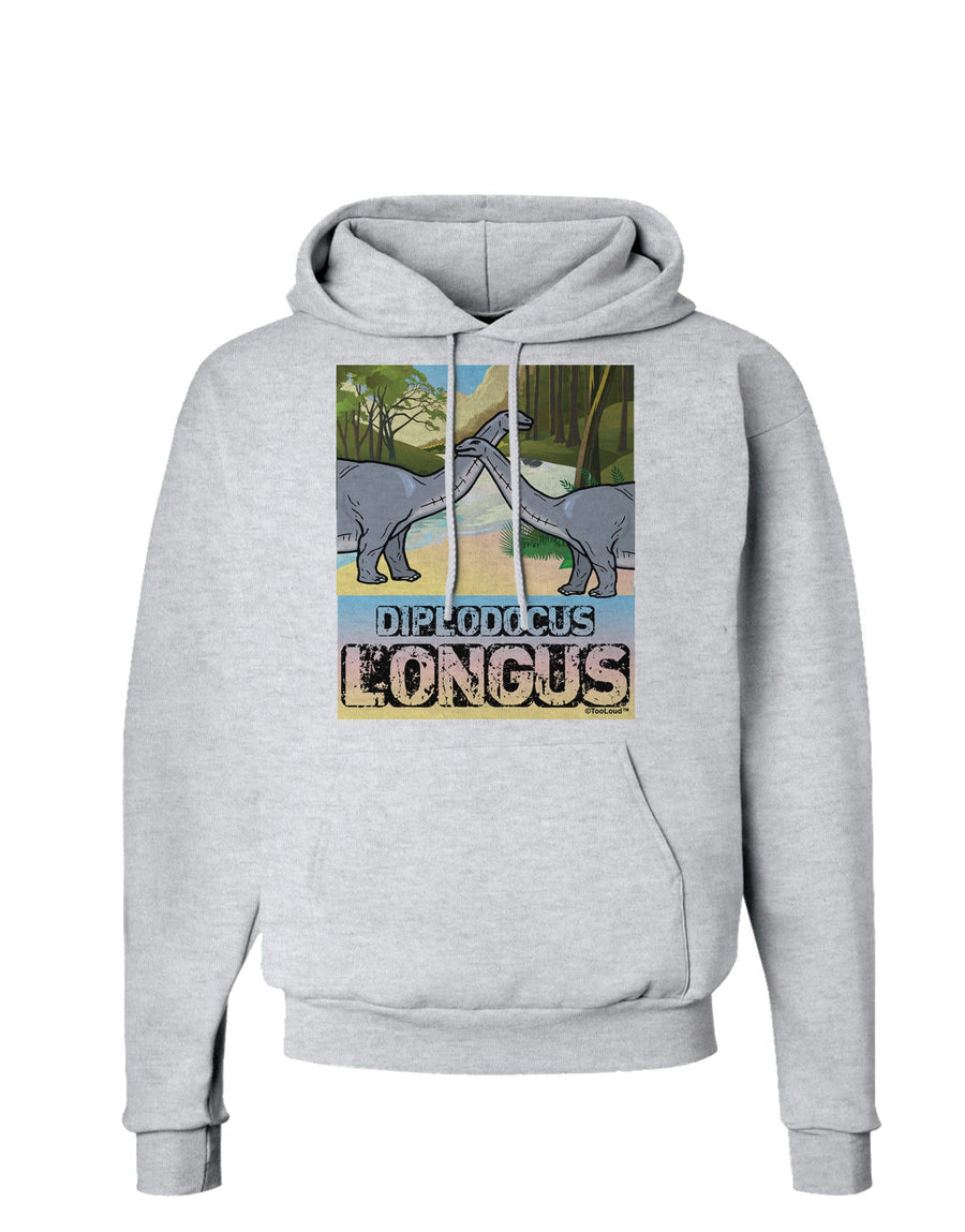 Diplodocus Longus - With Name Hoodie Sweatshirt-Hoodie-TooLoud-White-Small-Davson Sales