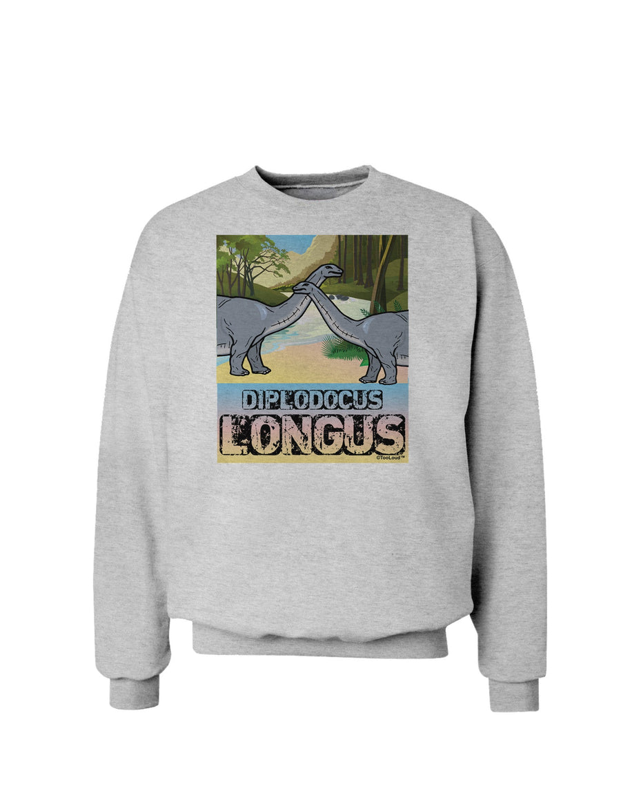 Diplodocus Longus - With Name Sweatshirt-Sweatshirts-TooLoud-White-Small-Davson Sales