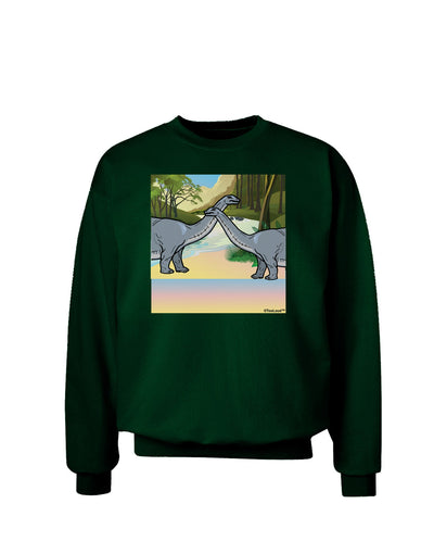 Diplodocus Longus - Without Name Adult Dark Sweatshirt-Sweatshirts-TooLoud-Deep-Forest-Green-Small-Davson Sales