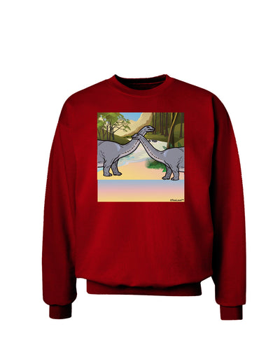 Diplodocus Longus - Without Name Adult Dark Sweatshirt-Sweatshirts-TooLoud-Deep-Red-Small-Davson Sales