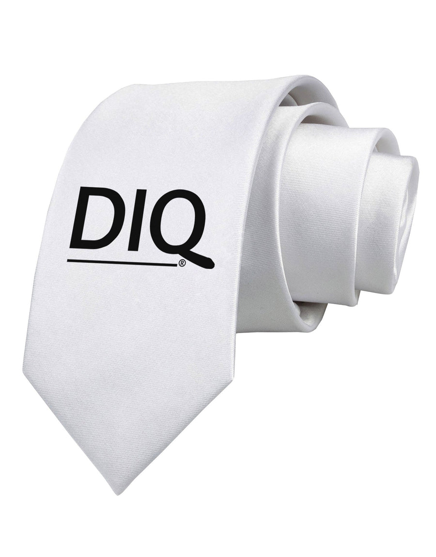 DIQ Wear Logo Printed White Necktie