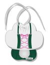 Dirndl Costume Green Paw Print Shaped Ornament All Over Print by TooLoud-Ornament-TooLoud-White-Davson Sales