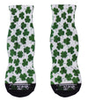 Discover the Exquisite Collection of Adult Short Socks with All Over Print Featuring 4 Leaf Clover Shamrocks - TooLoud-Socks-TooLoud-White-Ladies-4-6-Davson Sales
