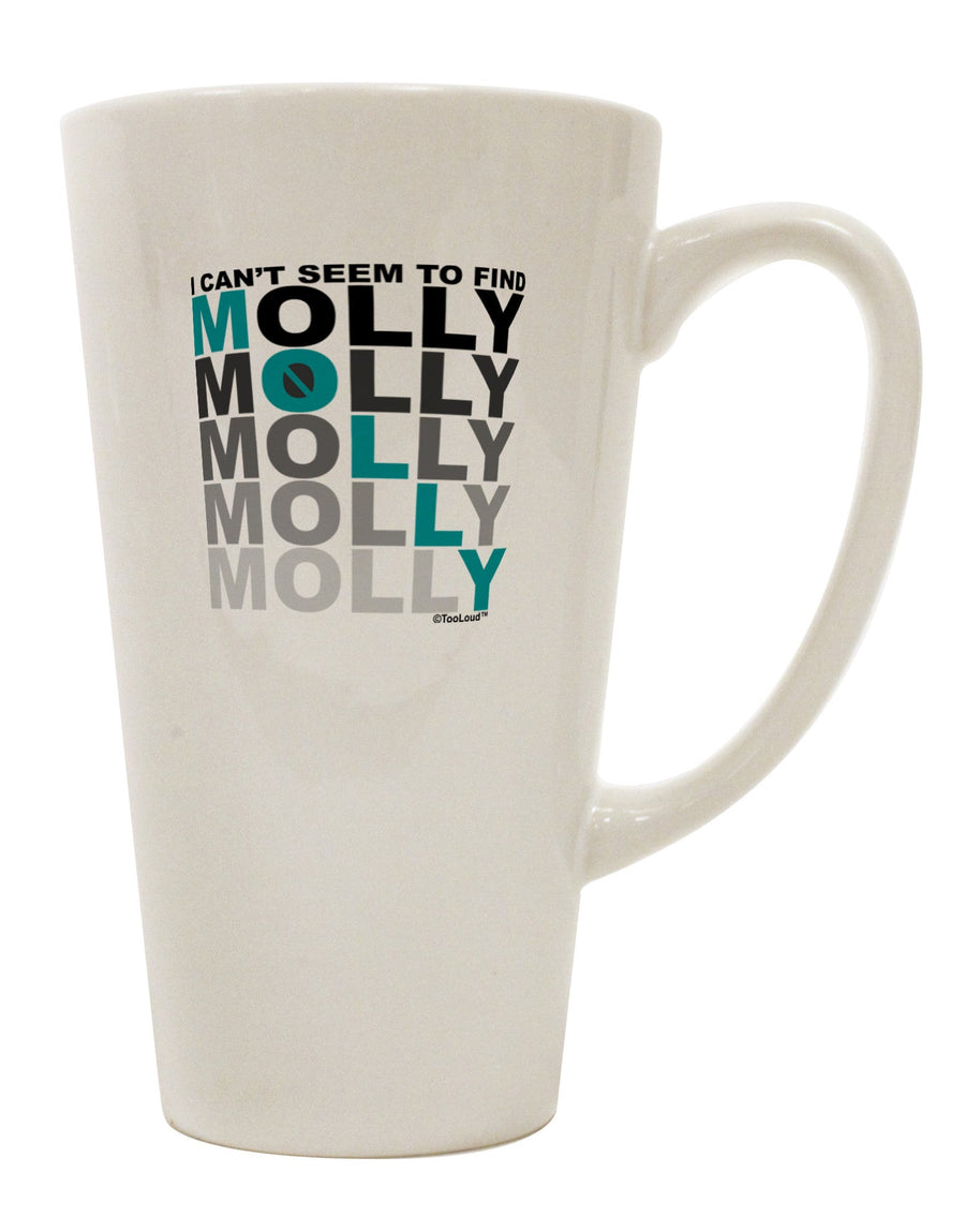 Discover the Exquisite Molly Blue 16 Ounce Conical Latte Coffee Mug - TooLoud-Conical Latte Mug-TooLoud-White-Davson Sales