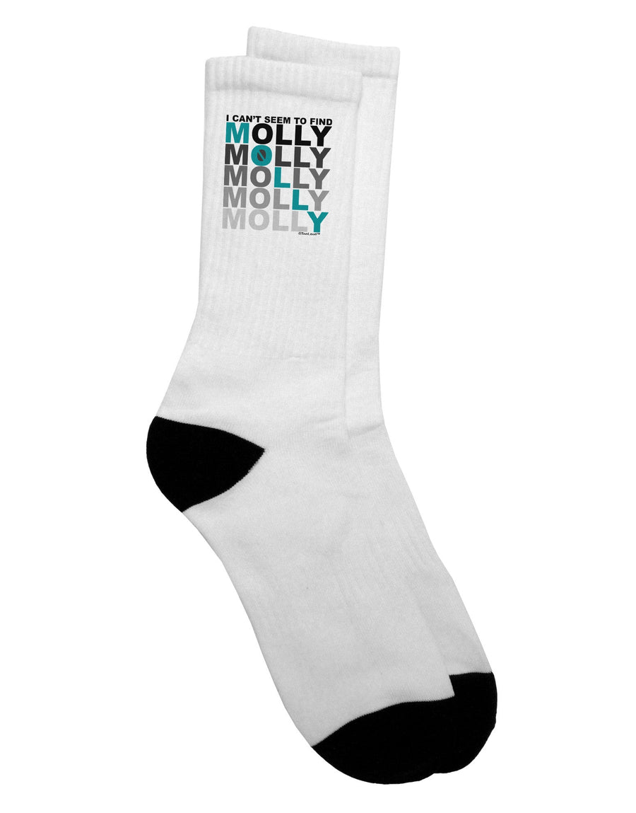 Discover the Exquisite Molly Blue Adult Crew Socks - TooLoud-Socks-TooLoud-White-Ladies-4-6-Davson Sales