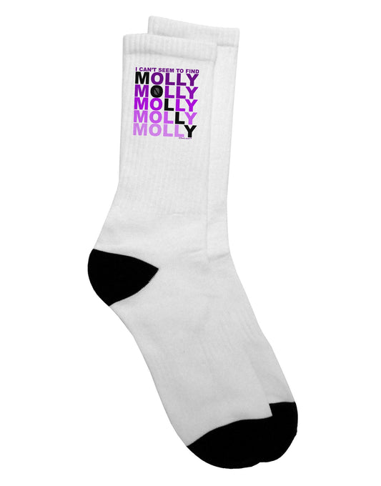 Discover the Exquisite Molly Purple Adult Crew Socks - TooLoud-Socks-TooLoud-White-Ladies-4-6-Davson Sales
