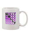 Discover the Exquisite Molly Purple Printed 11 oz Coffee Mug - TooLoud-11 OZ Coffee Mug-TooLoud-White-Davson Sales