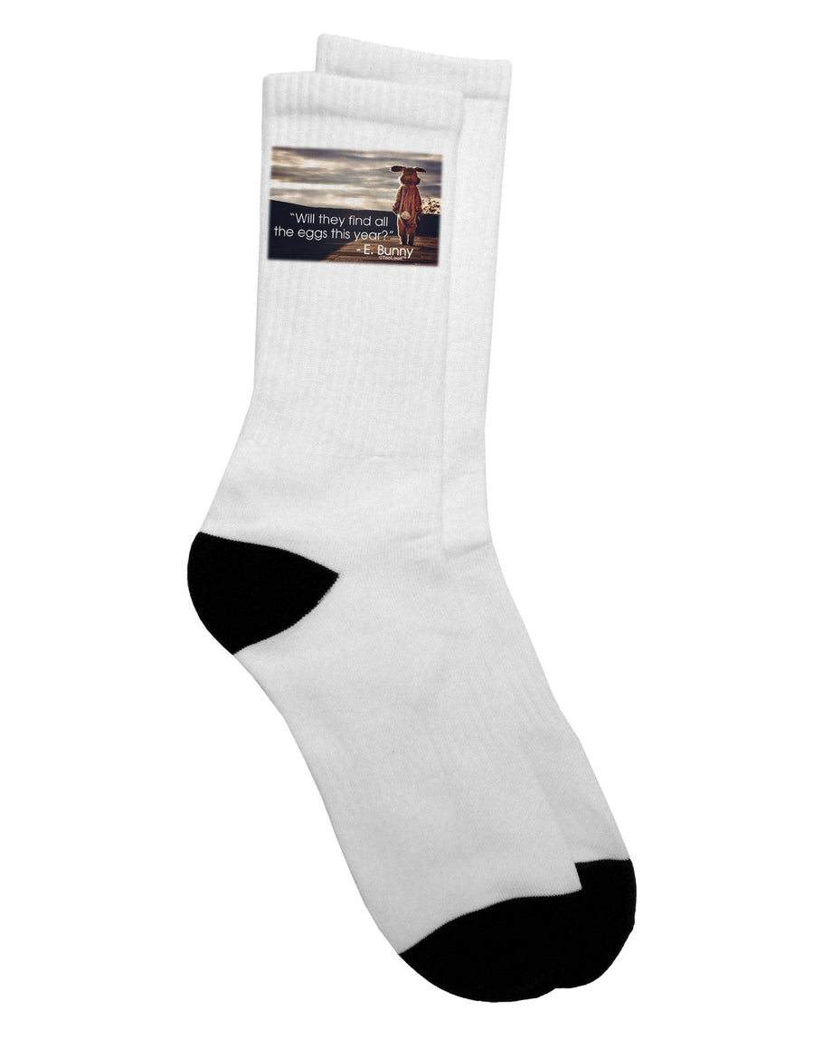 Discover the Hidden Gems - Easter Bunny Adult Crew Socks - by TooLoud-Socks-TooLoud-White-Ladies-4-6-Davson Sales