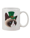 Disgruntled Cat Printed 11 oz Coffee Mug - A Must-Have for Drinkware Enthusiasts-11 OZ Coffee Mug-TooLoud-White-Davson Sales