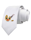 Dismembered Fortune Cookie Printed White Necktie