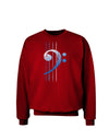 Distressed Bass Strings Adult Dark Sweatshirt-Sweatshirts-TooLoud-Deep-Red-Small-Davson Sales