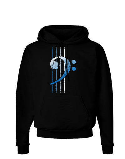 Distressed Bass Strings Dark Hoodie Sweatshirt-Hoodie-TooLoud-Black-Small-Davson Sales