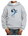 Distressed Bass Strings Youth Hoodie Pullover Sweatshirt-Youth Hoodie-TooLoud-Ash-XS-Davson Sales