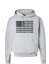 Distressed Black and White American Flag Hoodie Sweatshirt-Hoodie-TooLoud-AshGray-Small-Davson Sales