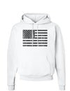 Distressed Black and White American Flag Hoodie Sweatshirt-Hoodie-TooLoud-White-Small-Davson Sales