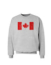 Distressed Canadian Flag Maple Leaf Sweatshirt-Sweatshirts-TooLoud-AshGray-Small-Davson Sales