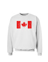 Distressed Canadian Flag Maple Leaf Sweatshirt-Sweatshirts-TooLoud-White-Small-Davson Sales