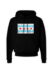 Distressed Chicago Flag Design Dark Hoodie Sweatshirt by TooLoud-Hoodie-TooLoud-Black-Small-Davson Sales