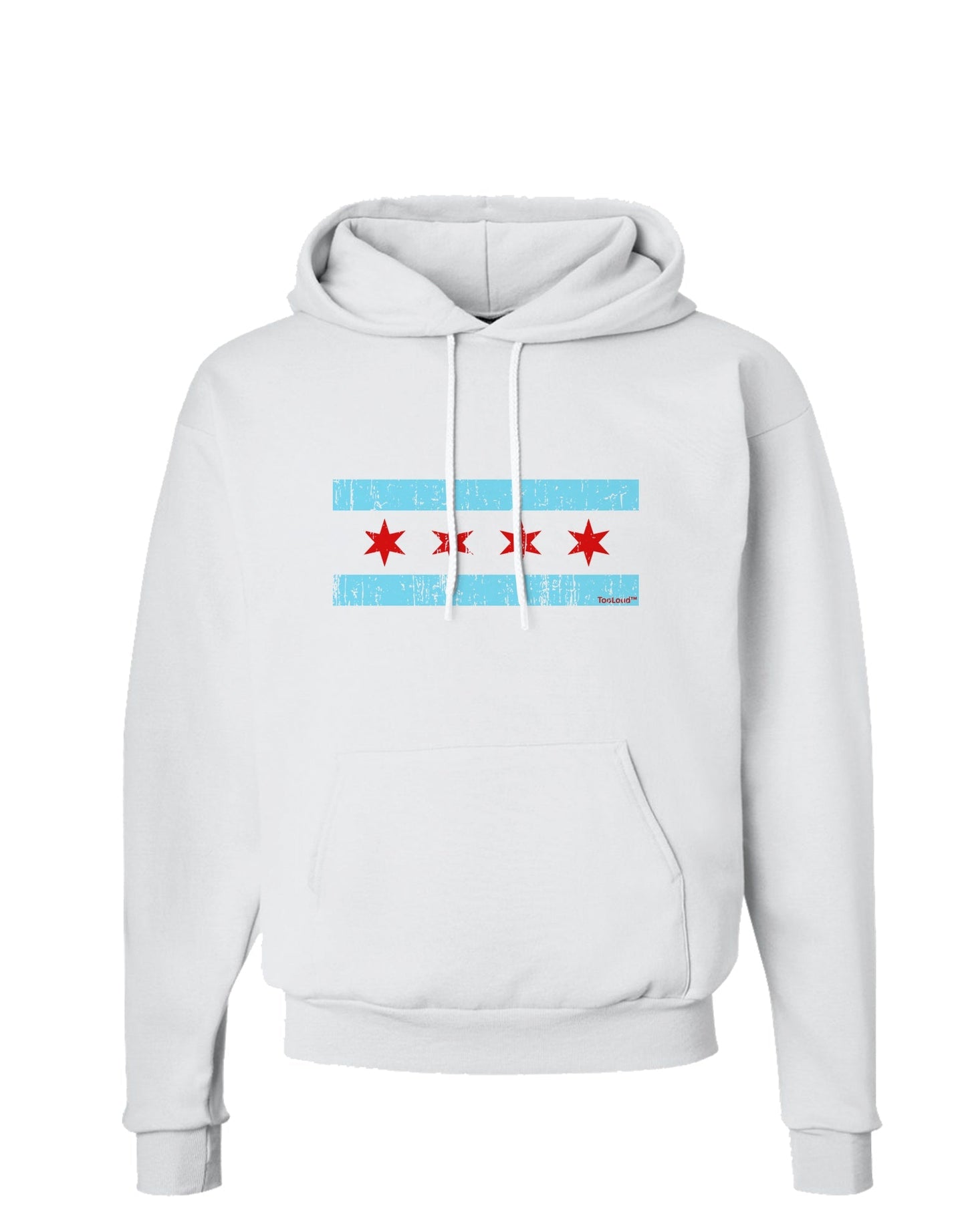 Distressed Chicago Flag Design Hoodie Sweatshirt by TooLoud-Hoodie-TooLoud-White-Small-Davson Sales