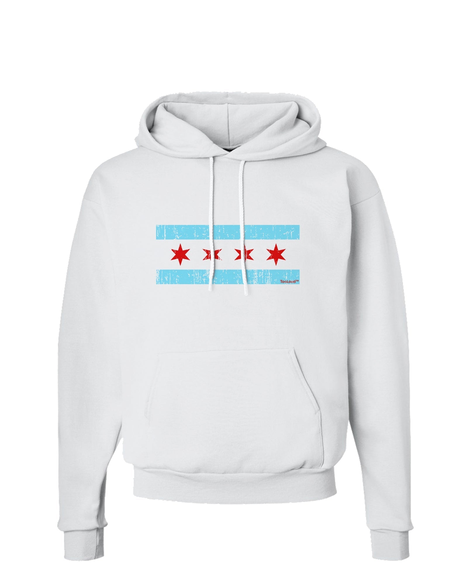 Distressed Chicago Flag Design Hoodie Sweatshirt by TooLoud-Hoodie-TooLoud-White-Small-Davson Sales