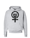 Distressed Feminism Symbol Hoodie Sweatshirt-Hoodie-TooLoud-AshGray-Small-Davson Sales