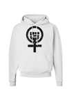 Distressed Feminism Symbol Hoodie Sweatshirt-Hoodie-TooLoud-White-Small-Davson Sales