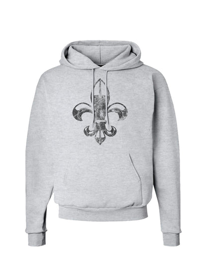 Distressed Fleur de Lis Hoodie Sweatshirt-Hoodie-TooLoud-AshGray-Small-Davson Sales