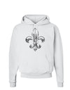 Distressed Fleur de Lis Hoodie Sweatshirt-Hoodie-TooLoud-White-Small-Davson Sales