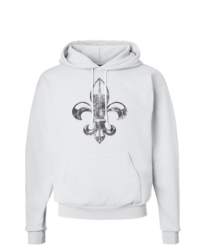 Distressed Fleur de Lis Hoodie Sweatshirt-Hoodie-TooLoud-White-Small-Davson Sales